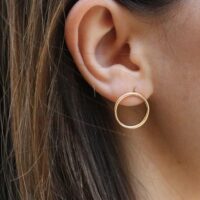 bijoux éthiques boucles d’oreilles mini créole vermeil