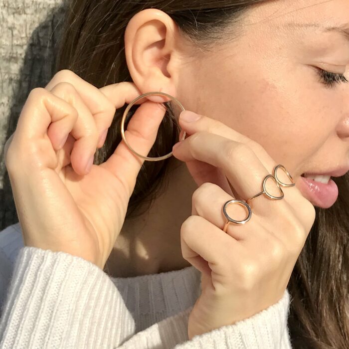 Boucles d'oreilles dorées Micha