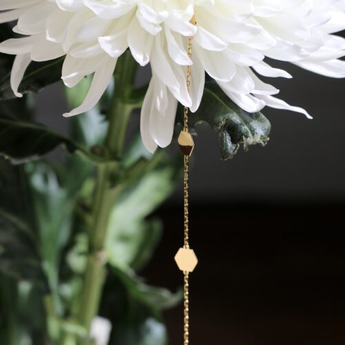 Bijoux éthiques avec le bracelet hexagoal en Or Vermeil