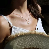 Collier pendentif géométrique pour femme Vermeil