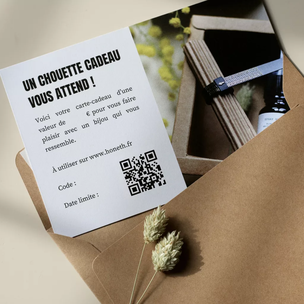 Carte-cadeau Honeth carte cadeau à offrir femme saint-valentin
