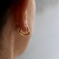 Petites créoles cœur dorées