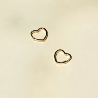 Petites créoles coeur pour femme en or vermeil