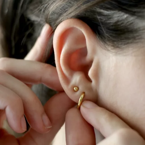 Petites créoles lisses en vermeil