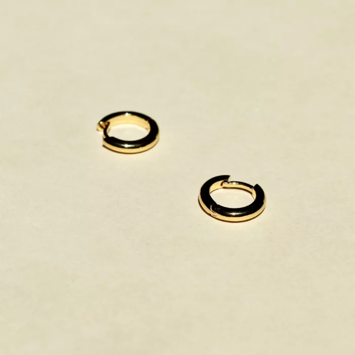 Mini-créoles cercle en or vermeil